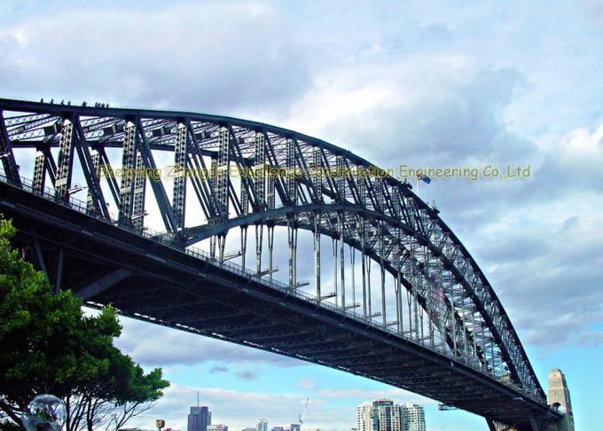 Puente portátil prefabricado de la estructura de acero de Bailey de los bragueros multi del marco, puente de la construcción metálica con el dibujo