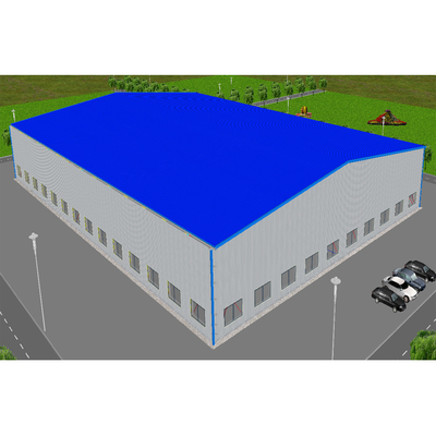 El acero de Q345B modificó el acero industrial Warehouse del palmo para requisitos particulares ancho de los edificios comerciales prefabricados